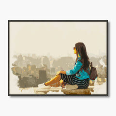 Custom Comic Style Photo Wall Art | Personalized Framed Canvas