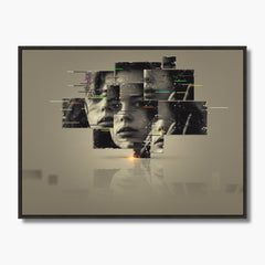 Custom Dislocation Photo Wall Art | Personalized Framed Canvas