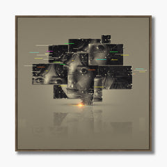 Custom Dislocation Photo Wall Art | Personalized Framed Canvas