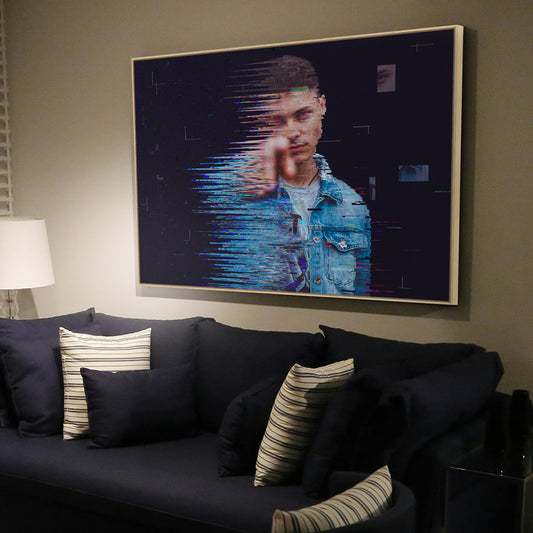 Custom Glitch Photo Wall Art | Personalized Framed Canvas