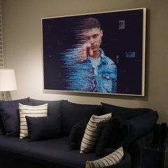Custom Glitch Photo Wall Art | Personalized Framed Canvas