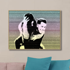 Custom Halftone Vintage Photo Wall Art | Personalized Framed Canvas