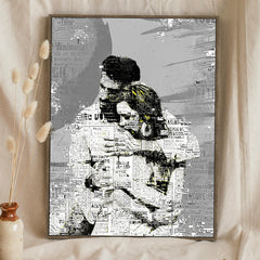 Custom Newspaper Style Photo Wall Art | Personalized Framed Canvas