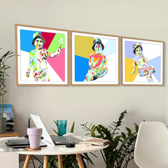 Custom Geometric Dopamine Photo Wall Art | Colorful Framed Canvas