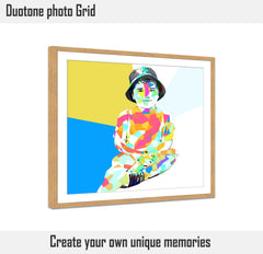 Custom Geometric Dopamine Photo Wall Art | Colorful Framed Canvas